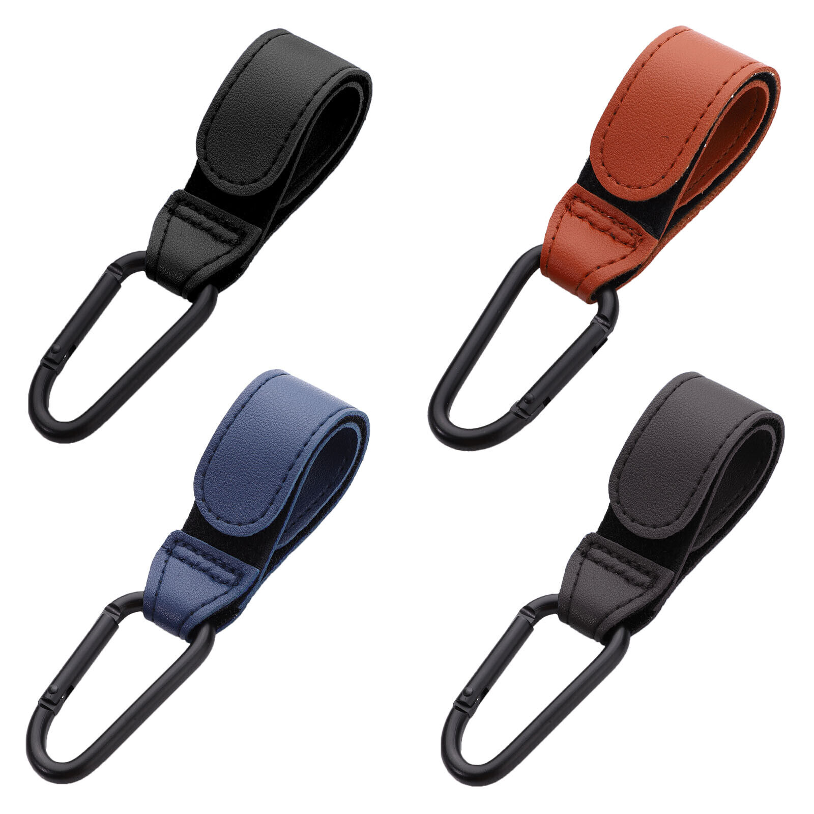 Pu Leather Baby Stroller Hook Adjustable Hook Loop Strap Multipurpose Strong
