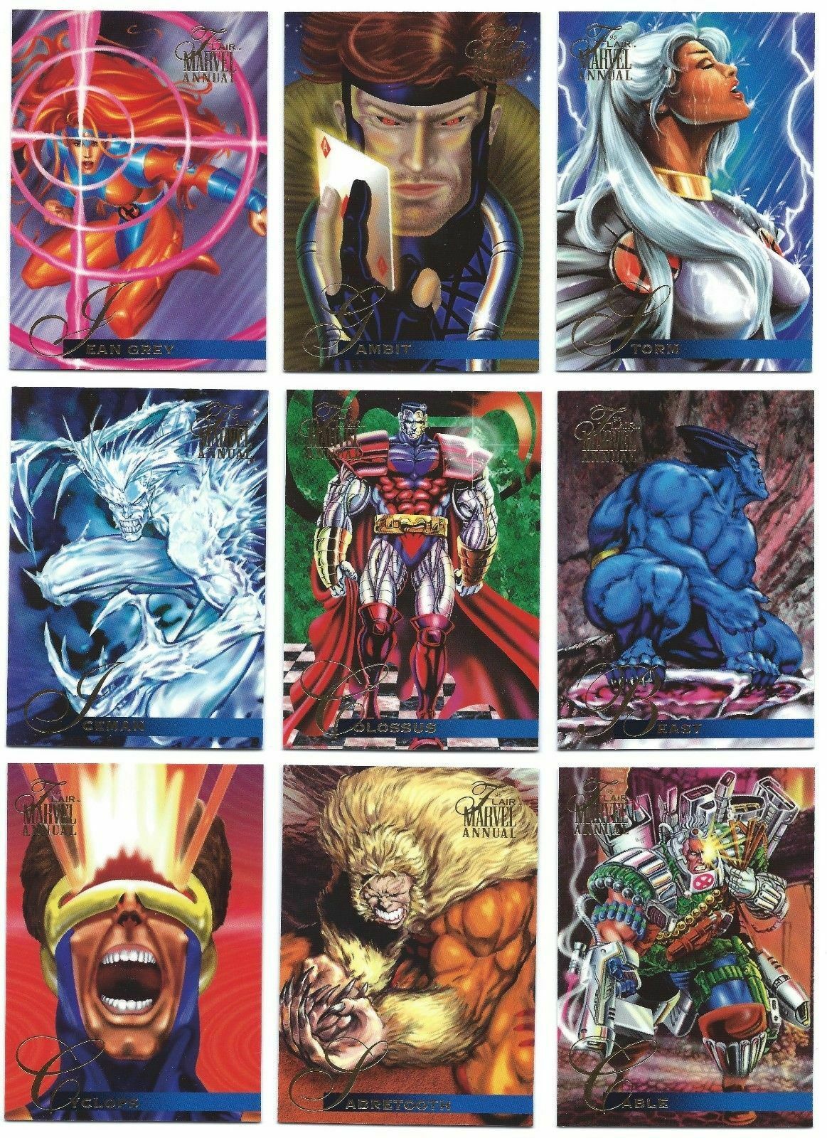 1995 Fleer Flair Annual Marvel X-men Base Card You Pick Finish Your Set